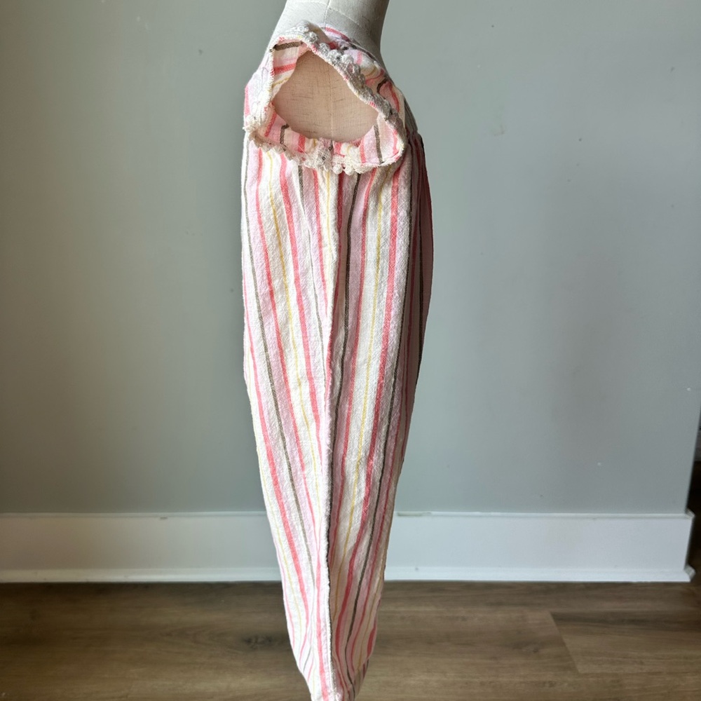 Old Navy Pink and White Striped Jumpsuit size 2T - Picture 4 of 12